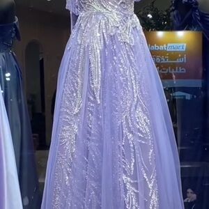 Elegant Lavender Evening Gown